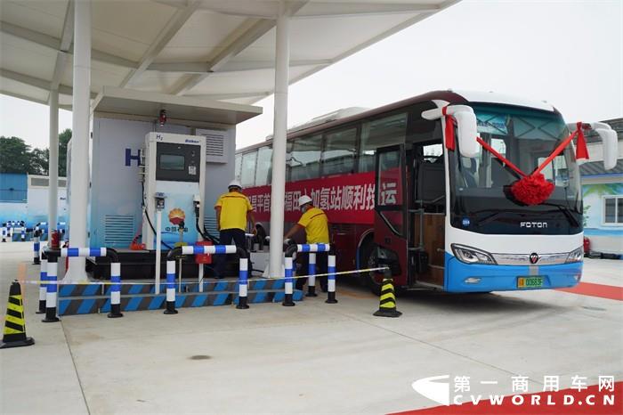 8月15日，福田汽車與中國石油合作建設的首座加氫站投運儀式在北京昌平隆重舉行。