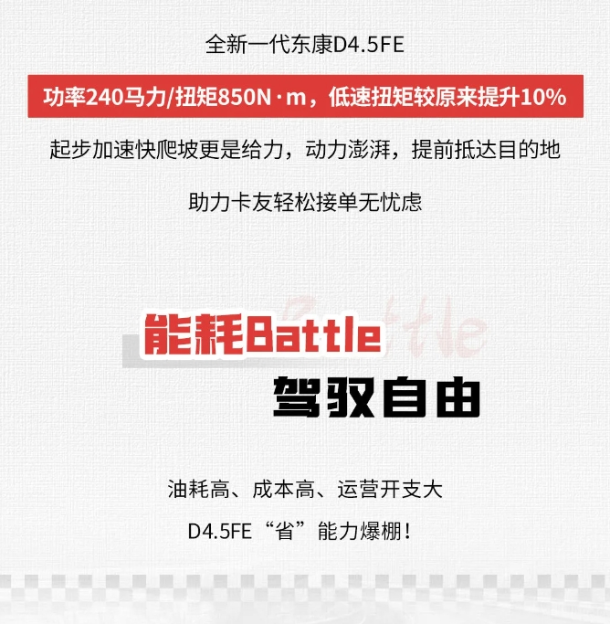 東風(fēng)康明斯D4.5FE助陣 | 放膽與運(yùn)輸圈競爭對手Battle